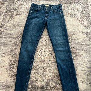 MOTHER Looker Ankle Fray Jeans